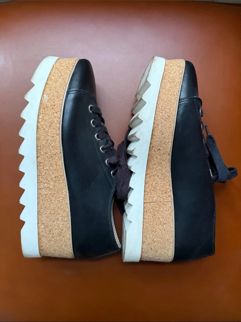 Steve Madden Korrie Platform Sneaker Black Leather - Women's 9